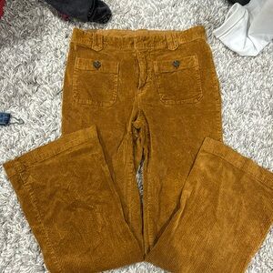 Free people corduroy tan orange pants. Worn once , loose fit